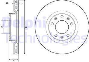 Delphi BG4669C - Bromsskiva xdelar.se