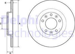 Delphi BG4662C - Bromsskiva xdelar.se