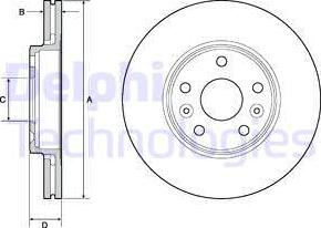 Delphi BG4667C - Bromsskiva xdelar.se