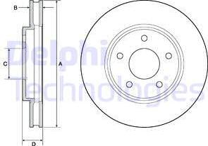 Delphi BG4678C - Bromsskiva xdelar.se