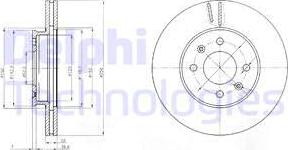 Delphi BG4096 - Bromsskiva xdelar.se