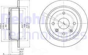 Delphi BG4091 - Bromsskiva xdelar.se