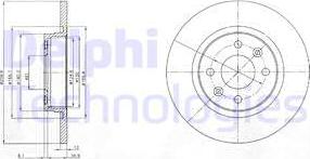 Delphi BG4045 - Bromsskiva xdelar.se