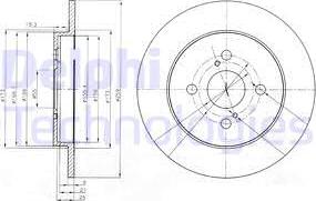 Delphi BG4055 - Bromsskiva xdelar.se