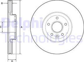 Delphi BG4056C - Bromsskiva xdelar.se