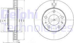 Delphi BG4060 - Bromsskiva xdelar.se