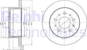 Delphi BG4061 - Bromsskiva xdelar.se