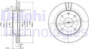 Delphi BG4003 - Bromsskiva xdelar.se