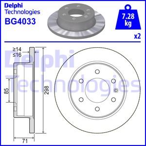 Delphi BG4033 - Bromsskiva xdelar.se