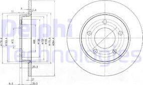 Delphi BG4025C - Bromsskiva xdelar.se