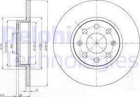 Delphi BG4155 - Bromsskiva xdelar.se