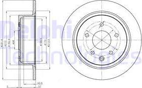 Delphi BG4108C - Bromsskiva xdelar.se