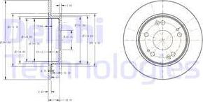 Delphi BG4118C - Bromsskiva xdelar.se