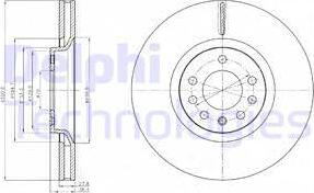 Delphi BG4185 - Bromsskiva xdelar.se