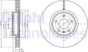 Delphi BG4346 - Bromsskiva xdelar.se