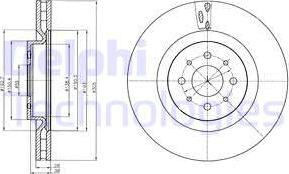 Delphi BG4308 - Bromsskiva xdelar.se