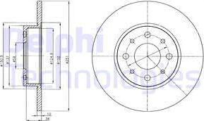 Delphi BG4312 - Bromsskiva xdelar.se