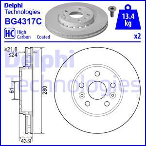 Delphi BG4317C - Bromsskiva xdelar.se