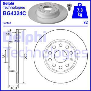 Delphi BG4324C - Bromsskiva xdelar.se