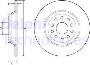 Delphi BG4751C - Bromsskiva xdelar.se