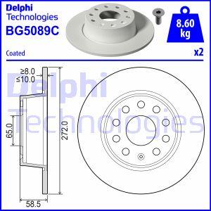 Delphi BG5089C - Bromsskiva xdelar.se