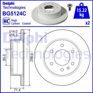 Delphi BG5124C - Bromsskiva xdelar.se