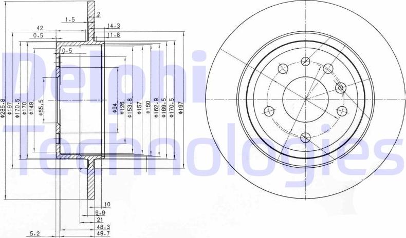 Delphi BG3908C - Bromsskiva xdelar.se