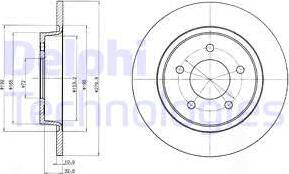 Delphi BG3930 - Bromsskiva xdelar.se