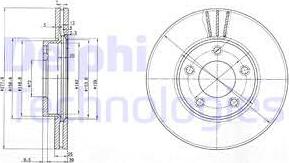 Delphi BG3927 - Bromsskiva xdelar.se