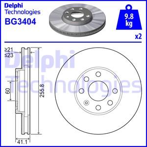 Delphi BG3404 - Bromsskiva xdelar.se