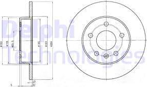 Delphi BG3406 - Bromsskiva xdelar.se