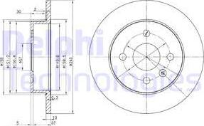 Delphi BG3403 - Bromsskiva xdelar.se