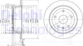 Delphi BG3554 - Bromsskiva xdelar.se