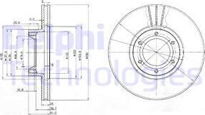 Delphi BG3553 - Bromsskiva xdelar.se