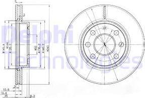 Delphi BG3568 - Bromsskiva xdelar.se