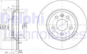 Delphi BG3518 - Bromsskiva xdelar.se