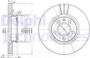 Delphi BG3696 - Bromsskiva xdelar.se