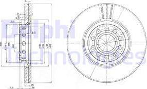 Delphi BG3657 - Bromsskiva xdelar.se