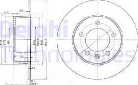 Delphi BG3681 - Bromsskiva xdelar.se