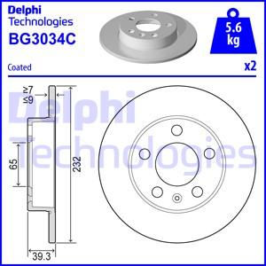 Delphi BG3034C - Bromsskiva xdelar.se