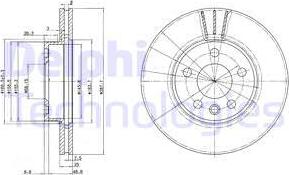 Delphi BG3025 - Bromsskiva xdelar.se