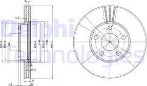 Delphi BG3199 - Bromsskiva xdelar.se