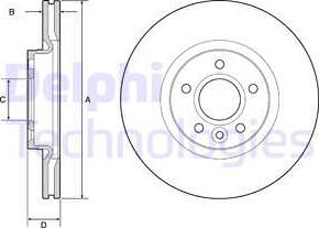 Delphi BG3895C - Bromsskiva xdelar.se