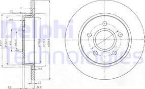 Delphi BG3896 - Bromsskiva xdelar.se