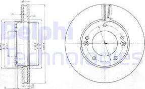 Delphi BG3858 - Bromsskiva xdelar.se