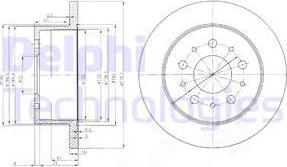 Delphi BG3853 - Bromsskiva xdelar.se