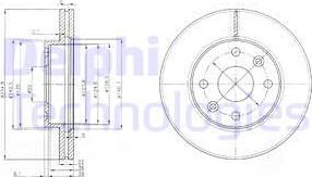 Delphi BG3802 - Bromsskiva xdelar.se