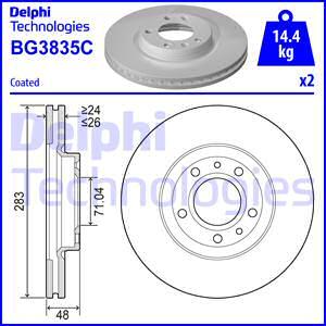 Delphi BG3835C - Bromsskiva xdelar.se