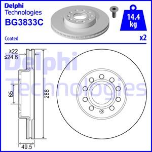 Delphi BG3833-C - Bromsskiva xdelar.se