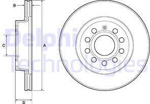 Delphi BG3832C - Bromsskiva xdelar.se